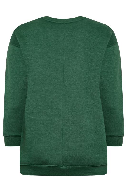 Plus Size Green 'California' Slogan Sweatshirt | Yours Clothing 7