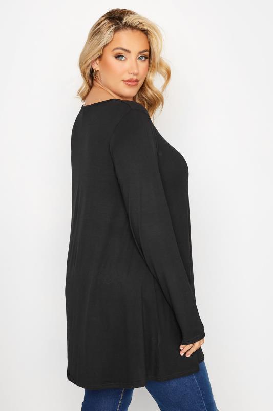LIMITED COLLECTION Curve Black Cut Out Neckline Swing Top 3