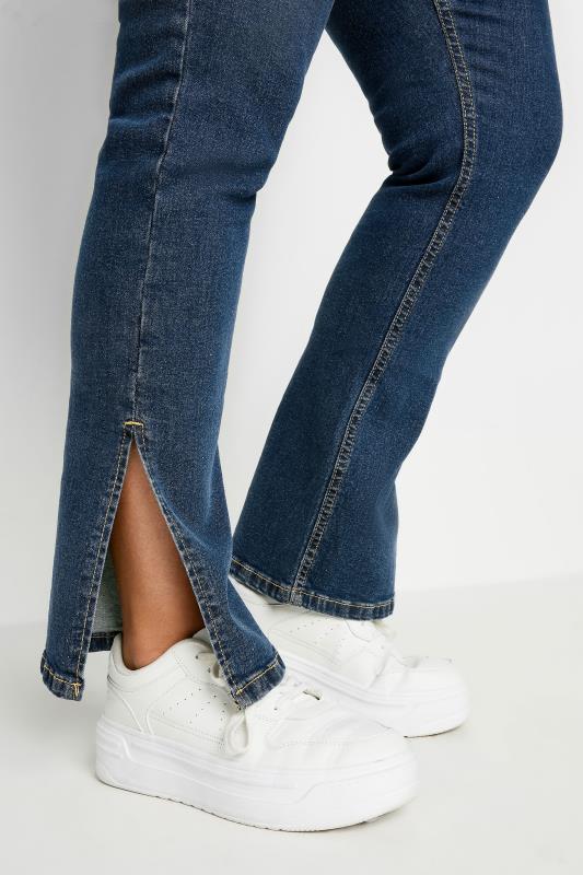 Plus Size Blue Side Split Straight Leg Jeans | Yours Clothing 4