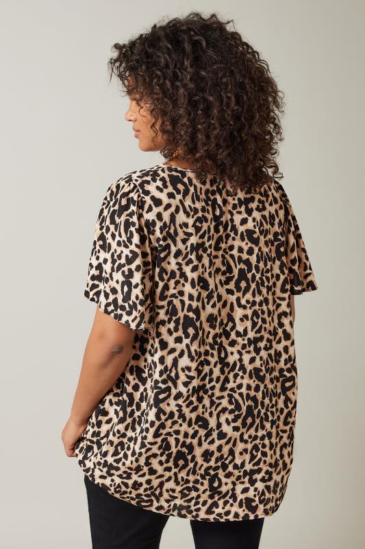 EVANS Plus Size Black Leopard Print Top | Evans  3