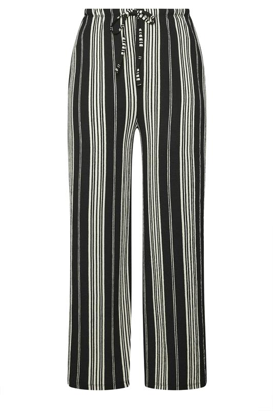 YOURSET 2 PACK Plus Size Black Stripe Wide Leg Trousers | Yours Clothing 8