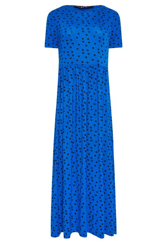 LTS Tall Cobalt Blue Polka Dot Maxi Dress | Long Tall Sally  5