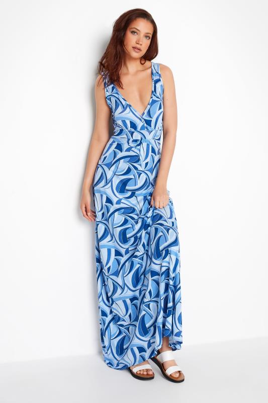 LTS Tall Cobalt Blue Swirl Print Maxi Dress 2