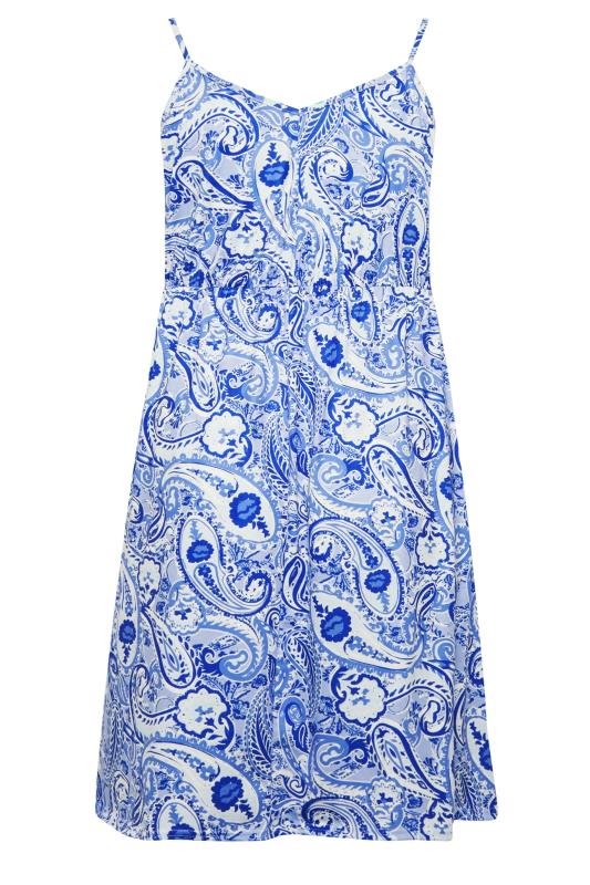 LIMITED COLLECTION Plus Size Blue Paisley Print Sundress | Yours Clothing 7