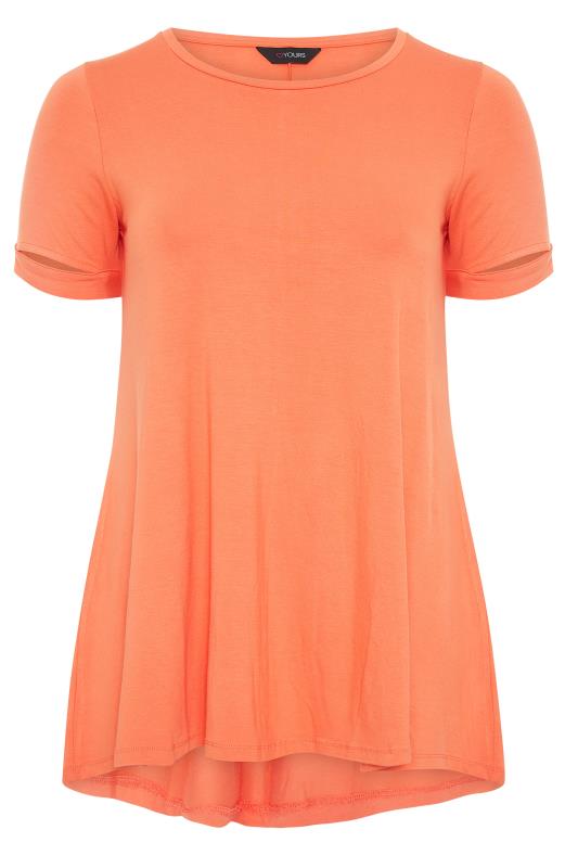 Orange Cuff Sleeve Detail T-Shirt_f.jpg