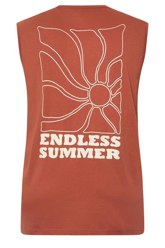 BadRhino Big & Tall Orange Graphic Vest Top | BadRhino 8