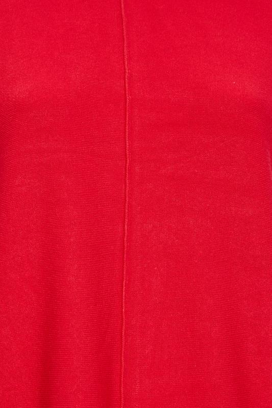 YOURS Plus Size Red Front Seam Detail Jumper | Yours Clothing 5
