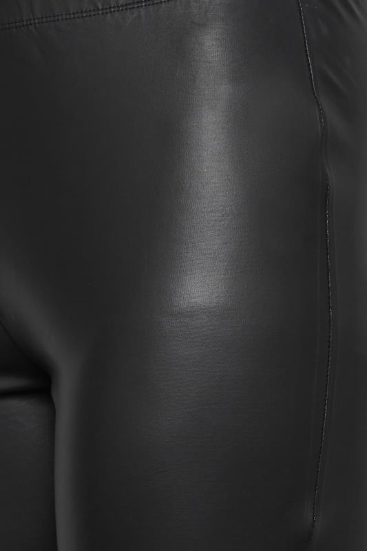 YOURS Plus Size Black Faux Leather Leggings | Yours Clothing 3