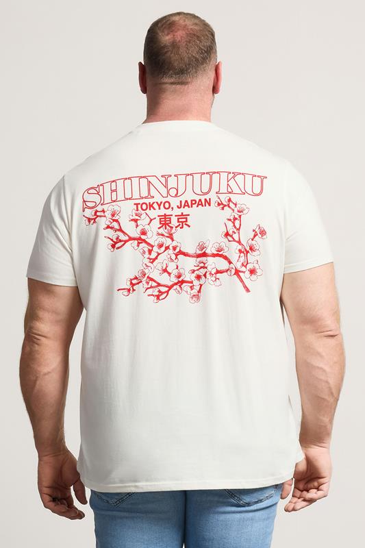 BadRhino Big & Tall White 'Shinjuku Tokyo' Graphic T-Shirt | BadRhino 4
