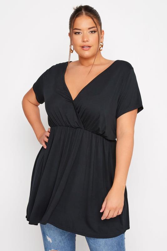 LIMITED COLLECTION Curve Black Tie Back Top 4