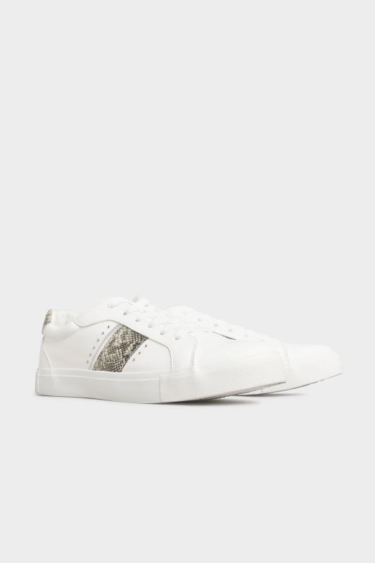 Tall  White Snake Stripe Trainers