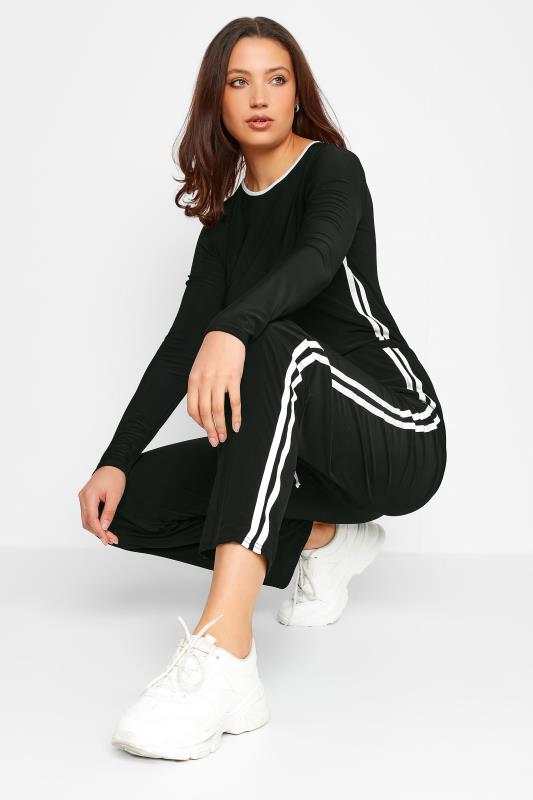 LTS Tall Women's Black Side Stripe Jumpsuit | Yours Clothing 4