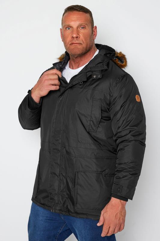 Plus Size  D555 Black Lovett Parka Jacket