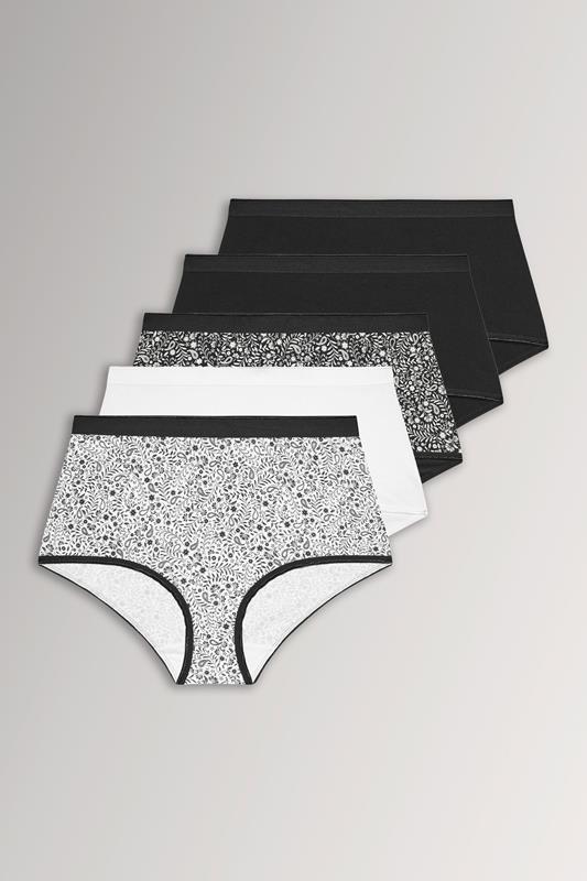  YOURSET Curve Black Paisley Print Full Briefs