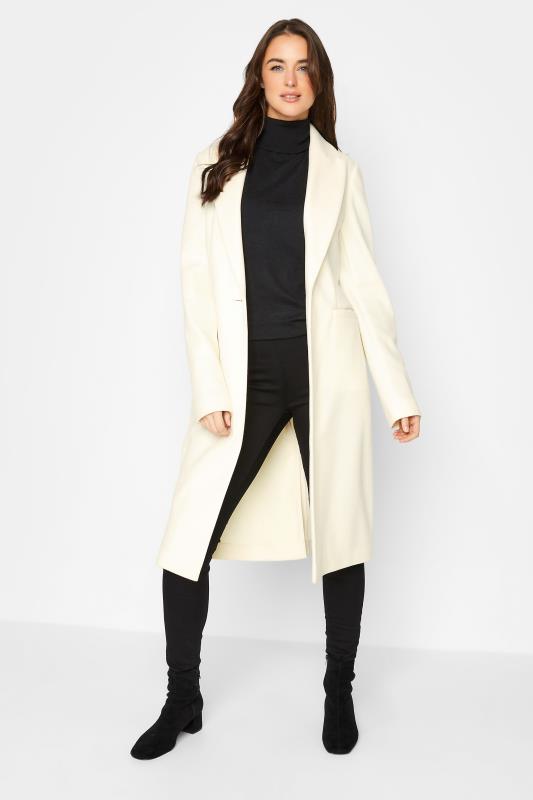 LTS Tall Women's Ivory White Midi Formal Coat | Long Tall Sally 2