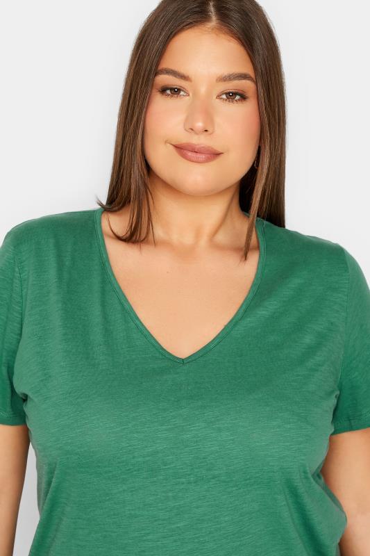 LTS Tall Women's Green Short Sleeve Cotton T-Shirt | Long Tall Sally  4