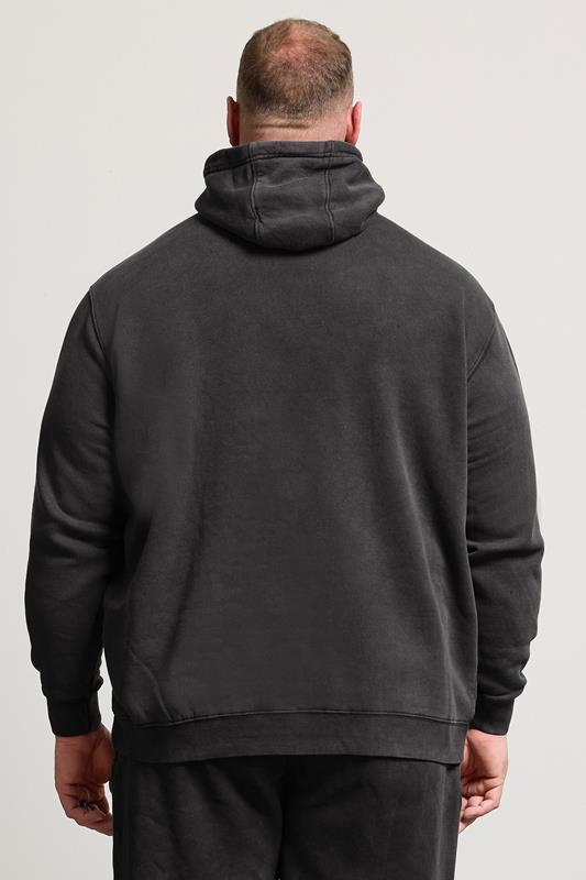 BadRhino Big & Tall Black Sun Bleached Hoodie | BadRhino 4