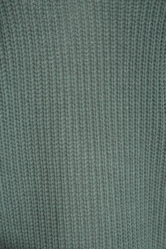 Sage Green Varsity Stripe Knitted Jumper_S.jpg