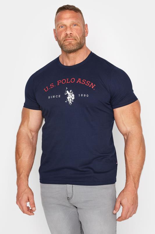 U.S. POLO ASSN. Big & Tall Navy Blue Graphic Logo T-Shirt 1