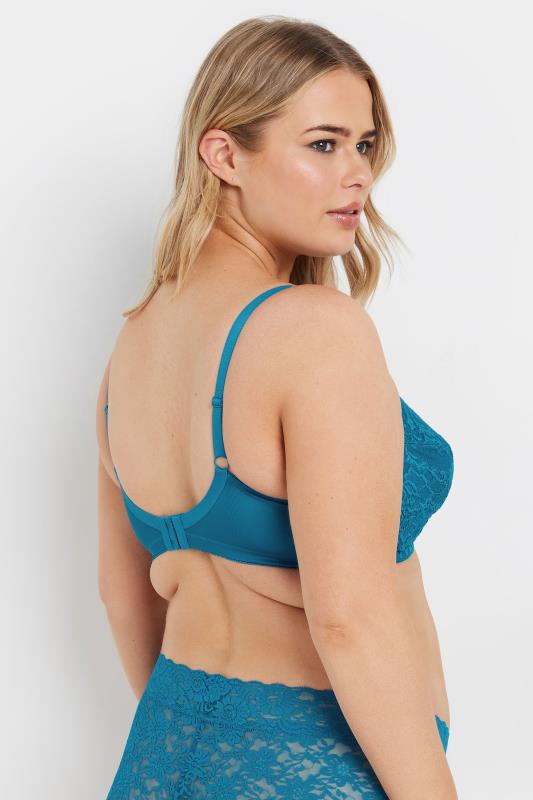 YOURS Plus Size Green Lace Bra | Yours Clothing 4