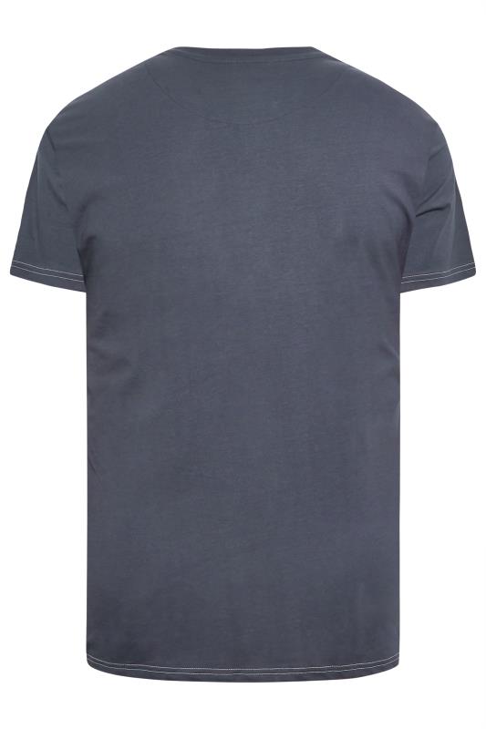 KAM Big & Tall Navy Blue Skull Printed T-Shirt | BadRhino  4