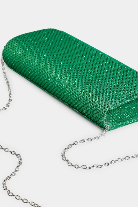 Green Diamante Clutch Bag | Yours Clothing 3