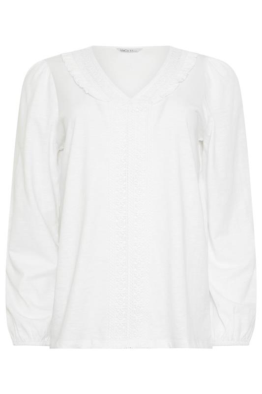 M&Co White Frill Detail Cotton Blouse | M&Co 6