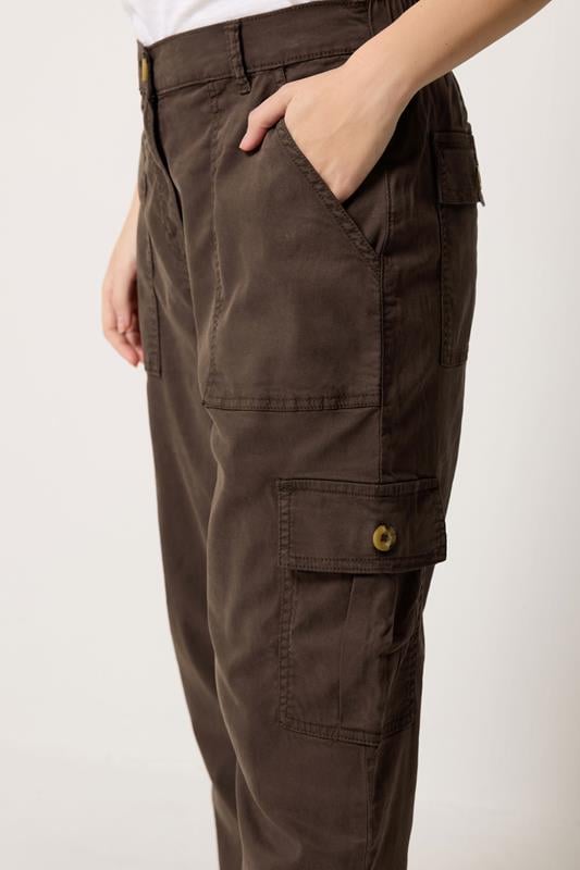 M&Co Chocolate Brown Cargo Trousers | M&Co 4