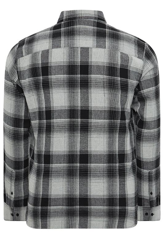 BadRhino Big & Tall Black Check Long Sleeve Shirt | BadRhino 2