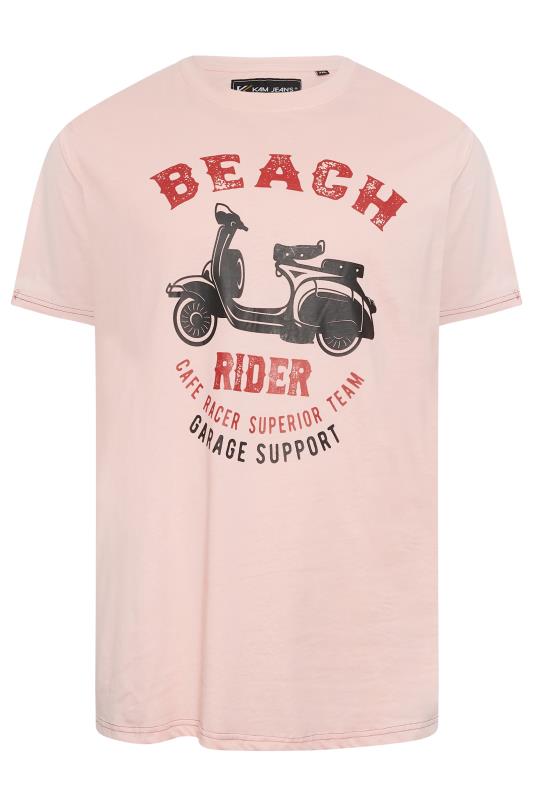 KAM Big & Tall Pink Beach Rider T-Shirt | BadRhino 3