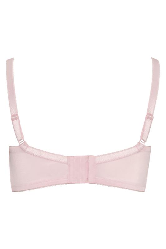 Pink Non-Wired Lace Trim Bra Sizes 38C-50H 5