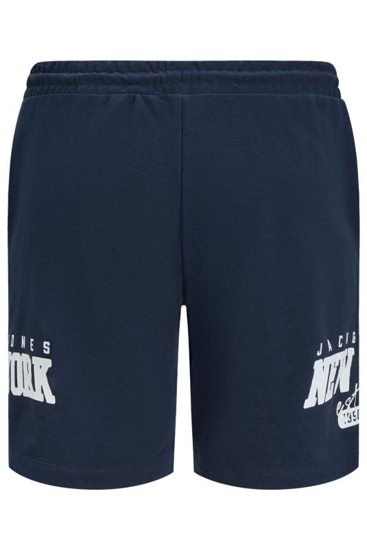 JACK & JONES Navy Blue Sweat Shorts | BadRhino 4