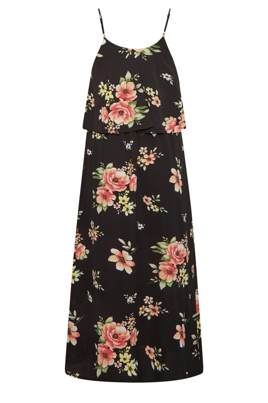 YOURS LONDON Curve Black Floral Overlay Maxi Dress | Yours Clothing 7