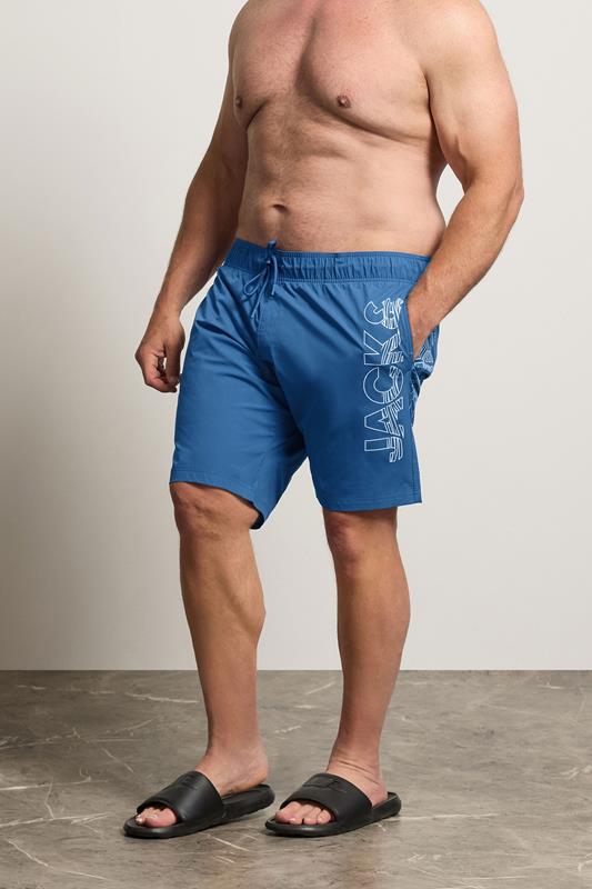  JACK & JONES Short de bain bleu à motif vague