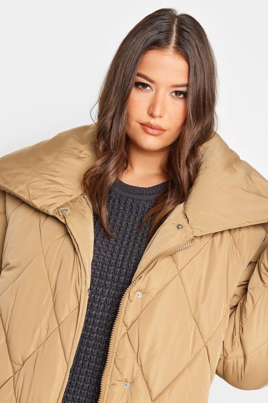 YOURS Plus Size Beige Brown Quilted Puffer Coat | Yours Clothing 4