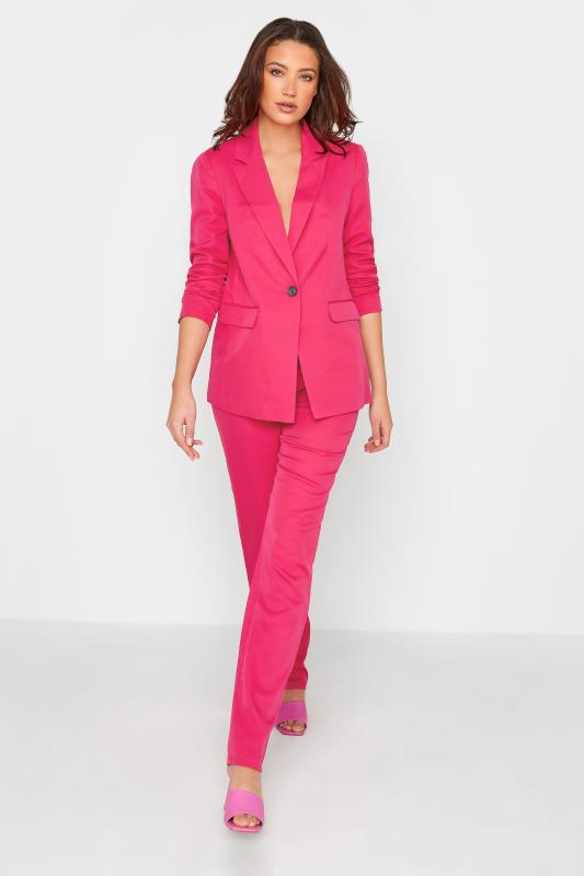 LTS Tall Women's Bright Pink Scuba Crepe Blazer | Long Tall Sally  3