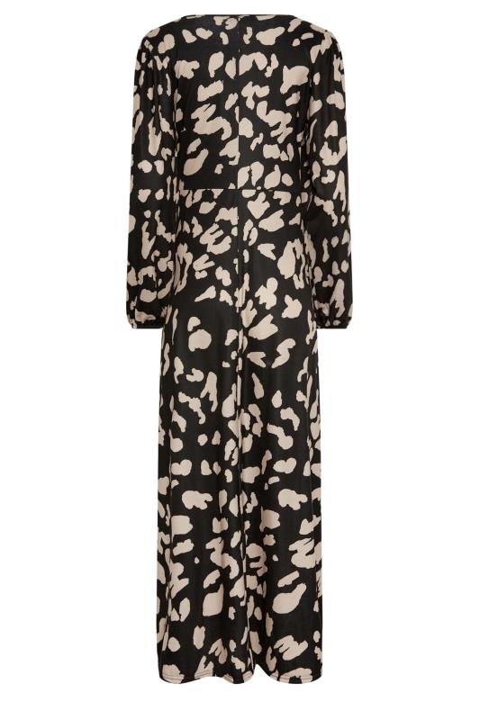 LTS Tall Black & Natural Marking Print Midi Dress | Long Tall Sally  7