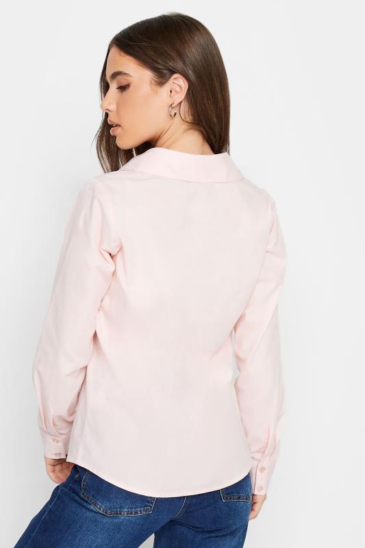 Petite Blush Pink Fitted Cotton Shirt | PixieGirl 3