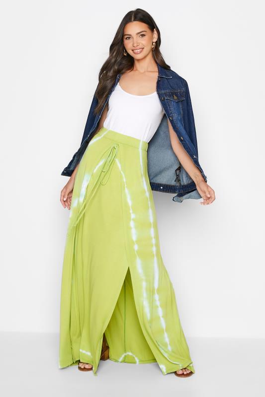 LTS Tall Green Tie Dye Maxi Skirt 2