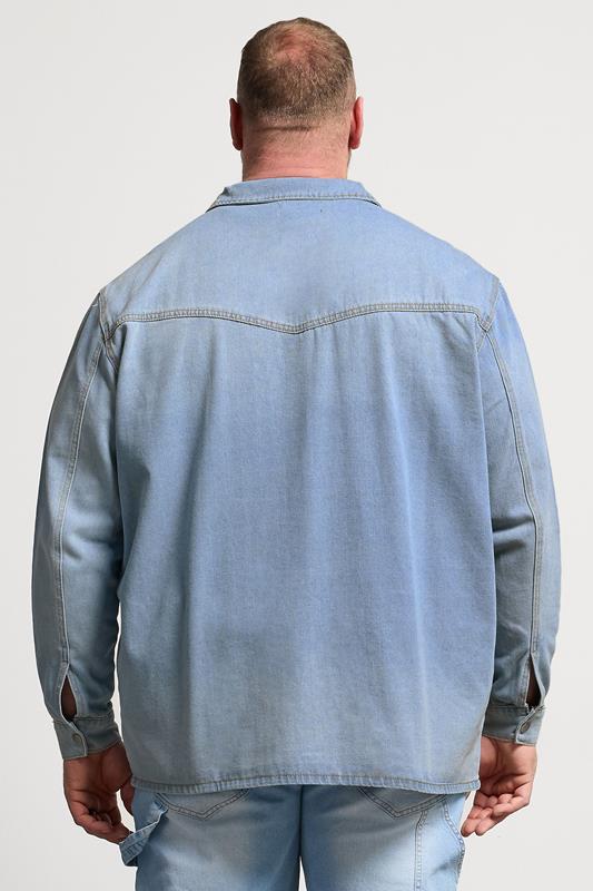 BadRhino Big & Tall Light Blue Denim Shirt | BadRhino 4