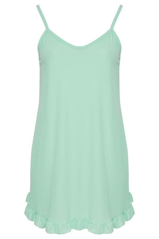 LIMITED COLLECTION Curve Mint Green Ribbed Nightdress_X.jpg