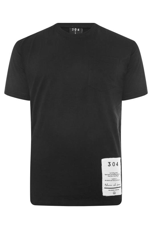 304 CLOTHING Big & Tall Black Patch T-Shirt 2