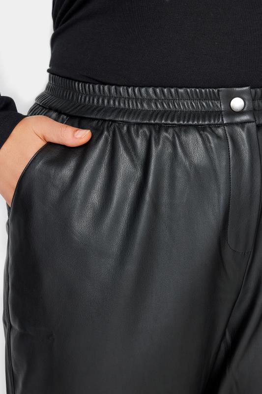 Evans Black Vegan Leather Trousers 5