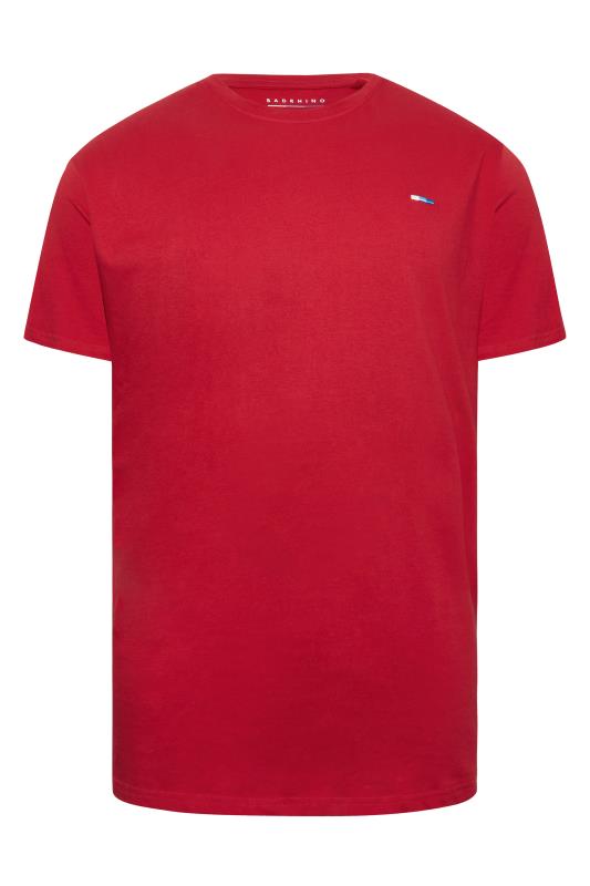 Men's  BadRhino Big & Tall Dark Red Plain T-Shirt