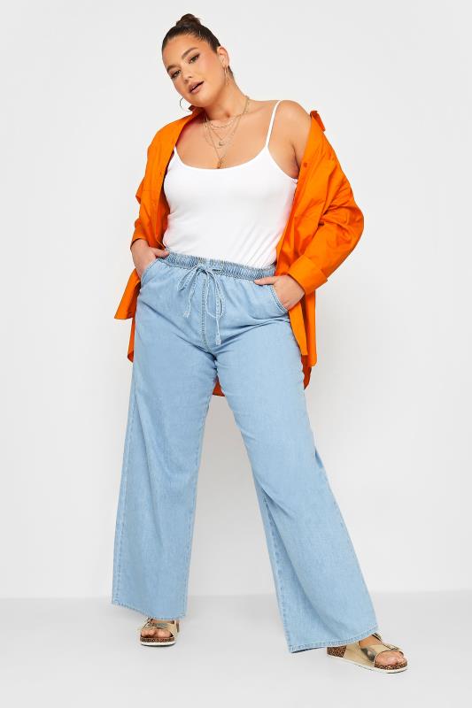 LIMITED COLLECTION Plus Size Bright Orange Oversized Boyfriend Shirt | Yours Clothing 3