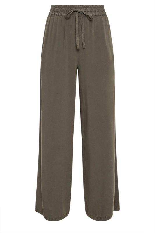 LTS Tall Womens Chocolate Brown Acid Wash Wide Leg Trousers | Long Tall Sally 5