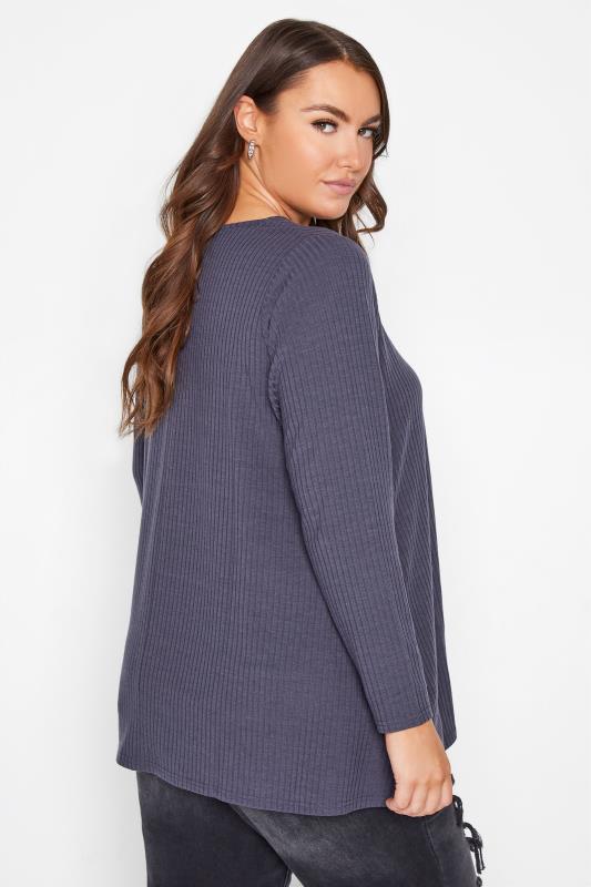 Curve Grey Ribbed Swing Top 3