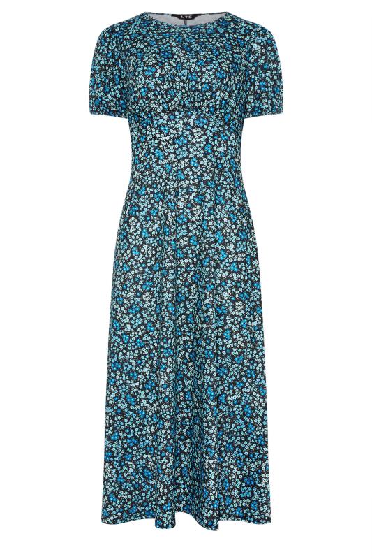  LTS Tall Blue Ditsy Floral Print Midi Dress
