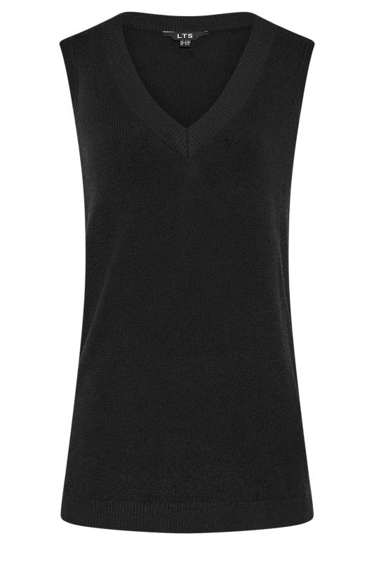 LTS Tall Black Knitted Vest Top 5