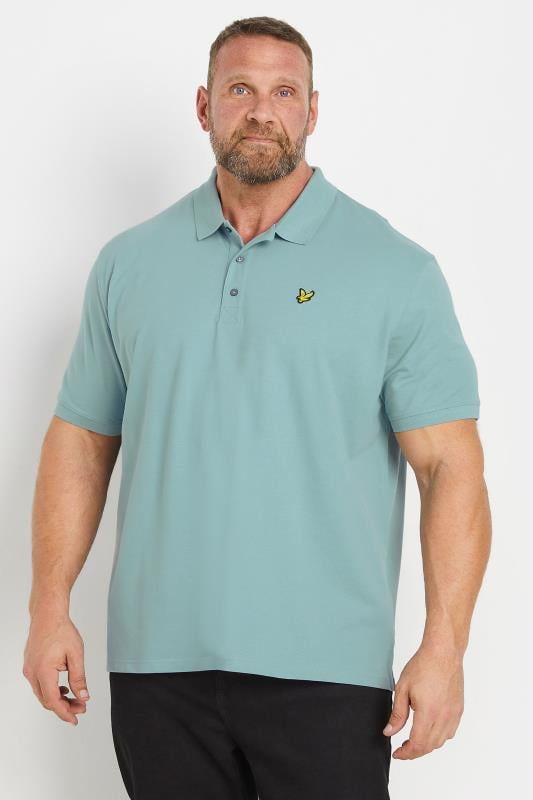 LYLE & SCOTT Big & Tall Light Blue Short Sleeve Polo Shirt | BadRhino 1